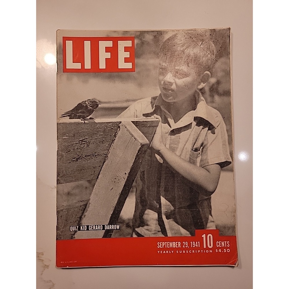 LIFE Magazine September 29 1941 Gerard Darrow Cover WWII Vintage Magazine